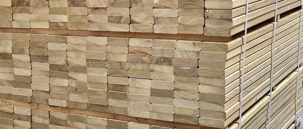 Robinie Hobelware massiv 26 mm Stärke