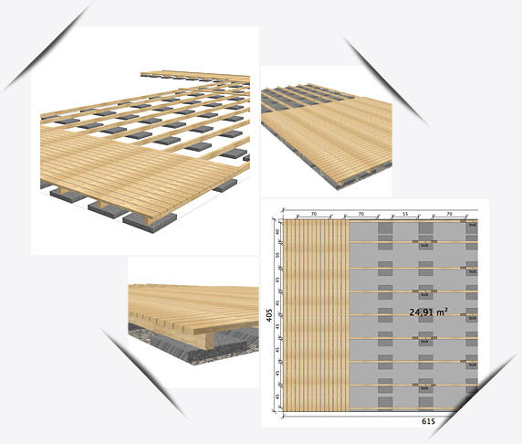 Terrassendielen geplant in 3D